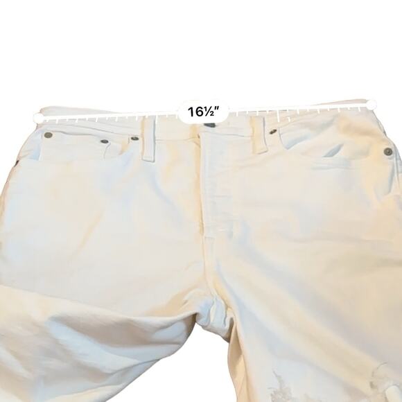 Madewell The Perfect Vintage Crop Jeans in Tile White: Raw-Hem Edition Sz 31 - Picture 14 of 16